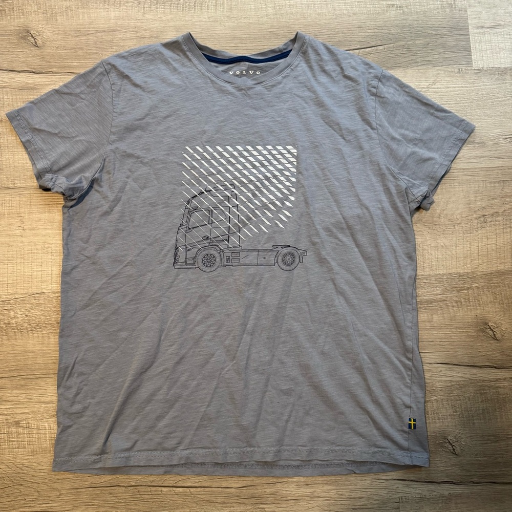 Volvo FH T Shirt, Light Blue - Volvo Word Mark - Men’s Size XL